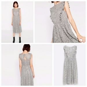 Zara Grey crochet dress